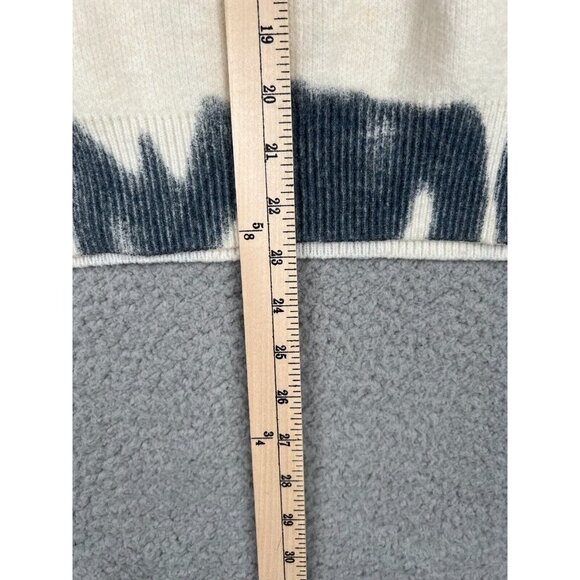 Lelis Collection Womens Sweater Abstract Graffiti Spray Paint Cream/Black XS - Picture 5 of 9